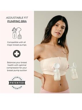 Simple Wishes - Hands-Free Pumping Bra - XS/L - Pink